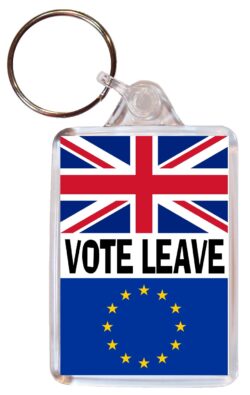 Vote Leave - Double Sided Large Keyring Key Fob Chain Ring Gift Present Brexit EU Referendum 2016 Souvenir