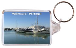 Vilamoura - Algarve - Portugal - Double Sided Large Keyring Key Fob Chain Ring Gift Present Souvenir P2