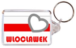 Wloclawek - Love Poland/Polish Town & Cities Flag - Double Sided Large Keyring Key Fob Chain Ring Gift Present Souvenir