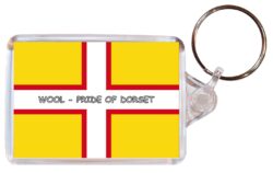 Wool - Pride of Dorset - Double Sided Large Keyring Key Fob Chain Ring Gift Present Souvenir