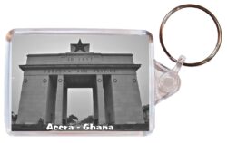 Accra - Ghana - Africa - Double Sided Large Keyring Key Fob Chain Ring Gift Present Souvenir G3