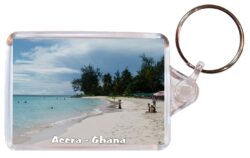 Accra - Ghana - Africa - Double Sided Large Keyring Key Fob Chain Ring Gift Present Souvenir G4
