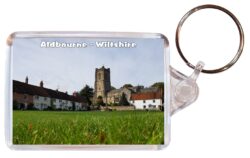 Aldbourne - Wiltshire - Double Sided Large Keyring Key Fob Chain Ring Gift Present Souvenir E2
