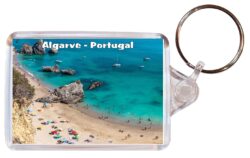 Algarve - Portugal - Double Sided Large Keyring Key Fob Chain Ring Gift Present Souvenir P3
