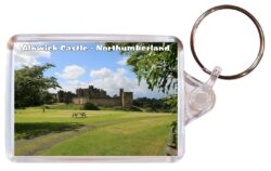 Alnwick Castle - Northumberland - Double Sided Large Keyring Key Fob Chain Ring Gift Present Souvenir E4