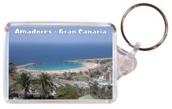 Amadores - Gran Canaria - Spain - Double Sided Large Keyring Key Fob Chain Ring Gift Present Souvenir S2