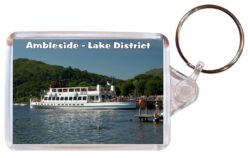 Ambleside - Northumberland - Double Sided Large Keyring Key Fob Chain Ring Gift Present Souvenir E2