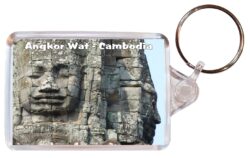 Angkor Wat - Cambodia - Double Sided Large Keyring Key Fob Chain Ring Gift Present Souvenir C3