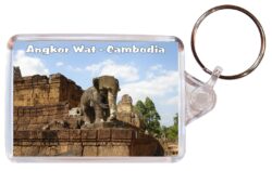 Angkor Wat - Cambodia - Double Sided Large Keyring Key Fob Chain Ring Gift Present Souvenir C4