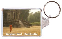 Angkor Wat - Cambodia - Double Sided Large Keyring Key Fob Chain Ring Gift Present Souvenir C5