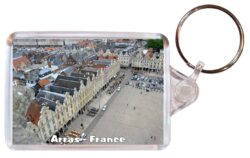 Arras - France - Double Sided Large Keyring Key Fob Chain Ring Gift Present Souvenir F2