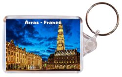 Arras - France - Double Sided Large Keyring Key Fob Chain Ring Gift Present Souvenir F3