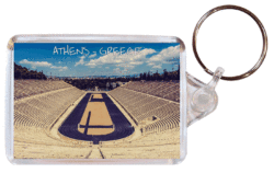 Athens - Greece - Double Sided Large Keyring Key Fob Chain Ring Gift Present Souvenir G3