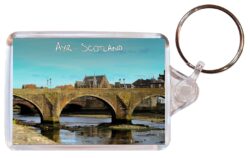 Ayr - Scotland - Double Sided Large Keyring Key Fob Chain Ring Gift Present Souvenir S1