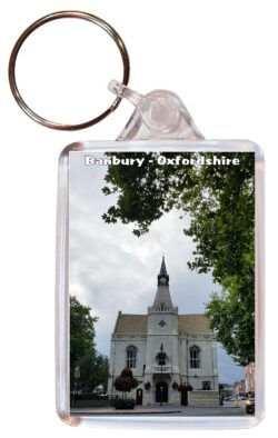 Banbury - Oxfordshire - Double Sided Large Keyring Key Fob Chain Ring Gift Present Souvenir E1