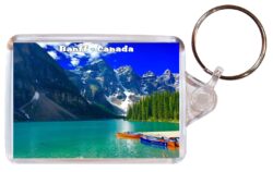 Banff - Canada - Double Sided Large Keyring Key Fob Chain Ring Gift Present Souvenir C3