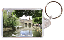 Bath - Somerset - Double Sided Large Keyring Key Fob Chain Ring Gift Present Souvenir E5