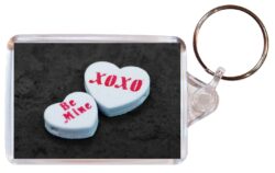 Be Mine Xo Xo - Valentine - Double Sided Large Keyring Key Fob Chain Ring Gift Present Souvenir