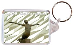 Belfast - Northern Ireland - Double Sided Large Keyring Key Fob Chain Ring Gift Present Souvenir NI2