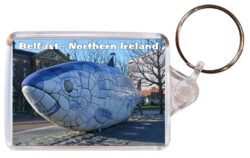 Belfast - Northern Ireland - Double Sided Large Keyring Key Fob Chain Ring Gift Present Souvenir NI3