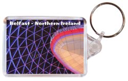 Belfast - Northern Ireland - Double Sided Large Keyring Key Fob Chain Ring Gift Present Souvenir NI5