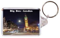 Big Ben - London - Double Sided Large Keyring Key Fob Chain Ring Gift Present Souvenir E5