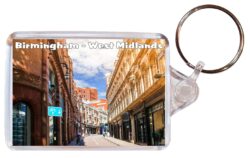 Birmingham - West Midlands - Double Sided Large Keyring Key Fob Chain Ring Gift Present Souvenir E5