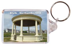 Blyth - Northumberland - Double Sided Large Keyring Key Fob Chain Ring Gift Present Souvenir E2