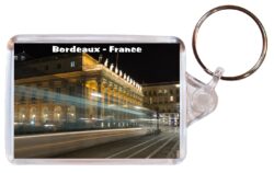 Bordeaux - France - Double Sided Large Keyring Key Fob Chain Ring Gift Present Souvenir F4