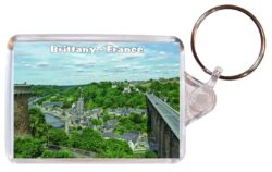 Brittany - France - Double Sided Large Keyring Key Fob Chain Ring Gift Present Souvenir F1