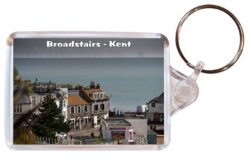 Broadstairs - Kent - Double Sided Large Keyring Key Fob Chain Ring Gift Present Souvenir E2
