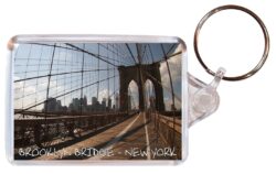 Brooklyn Bridge - New York - USA - Double Sided Large Keyring Key Fob Chain Ring Gift Present Souvenir U4