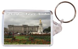 Buckingham Palace - London - Double Sided Large Keyring Key Fob Chain Ring Gift Present Souvenir E3