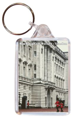 Buckingham Palace - London - Double Sided Large Keyring Key Fob Chain Ring Gift Present Souvenir E4