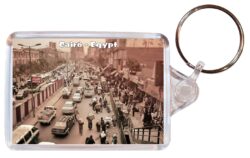 Cairo - Egypt - Double Sided Large Keyring Key Fob Chain Ring Gift Present Souvenir E2