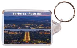 Canberra - Australia - Double Sided Large Keyring Key Fob Chain Ring Gift Present Souvenir A2