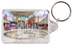 Cancun - Mexico - Double Sided Large Keyring Key Fob Chain Ring Gift Present Souvenir M4