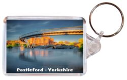 Castleford - Yorkshire - Double Sided Large Keyring Key Fob Chain Ring Gift Present Souvenir E1
