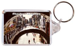 Chester - Cheshire - Double Sided Large Keyring Key Fob Chain Ring Gift Present Souvenir E2
