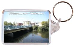Chippenham - Wiltshire - Double Sided Large Keyring Key Fob Chain Ring Gift Present Souvenir E3