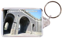 Chippenham - Wiltshire - Double Sided Large Keyring Key Fob Chain Ring Gift Present Souvenir E4