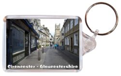 Cirencester - Gloucestershire - Double Sided Large Keyring Key Fob Chain Ring Gift Present Souvenir E2