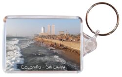 Colombo - Sri Lanka - Double Sided Large Keyring Key Fob Chain Ring Gift Present Souvenir S1
