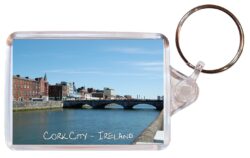 Cork City - Ireland - Double Sided Large Keyring Key Fob Chain Ring Gift Present Souvenir I3