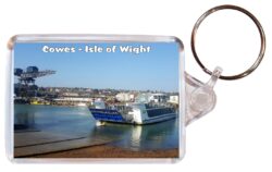 Cowes - Isle of Wight - Double Sided Large Keyring Key Fob Chain Ring Gift Present Souvenir E2