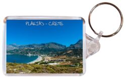 Plakias - Crete - Greece - Double Sided Large Keyring Key Fob Chain Ring Gift Present Souvenir G1