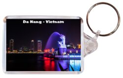 Da Nang - Vietnam - Double Sided Large Keyring Key Fob Chain Ring Gift Present Souvenir V1