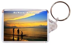 Da Nang - Vietnam - Double Sided Large Keyring Key Fob Chain Ring Gift Present Souvenir V2