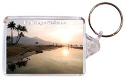 Da Nang - Vietnam - Double Sided Large Keyring Key Fob Chain Ring Gift Present Souvenir V4