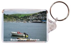 Dartmouth - Devon - Double Sided Large Keyring Key Fob Chain Ring Gift Present Souvenir E3